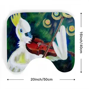 Cockatoo Plays Violin Toilet Bowl Mat