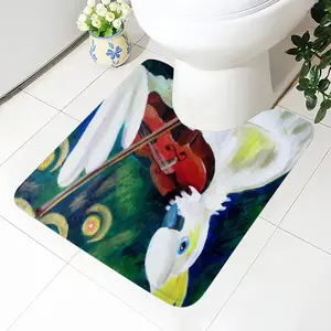 Cockatoo Plays Violin Toilet Bowl Mat