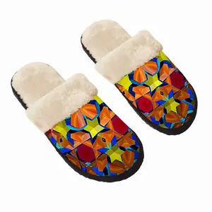 Men Kaleidoscope Fuzzy Slippers