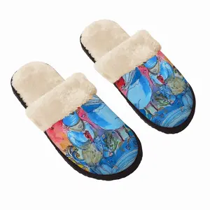 Men Taurus Fuzzy Slippers