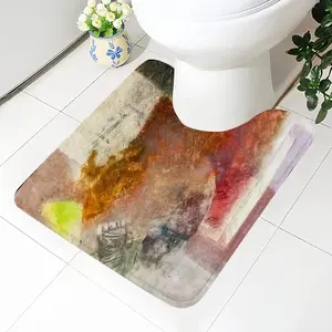 Red Black And Yellow Toilet Bowl Mat