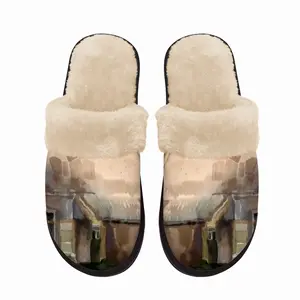 Men Watercolor - The Village Fuzzy Slippers