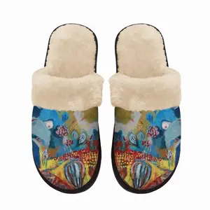 Men Sky Garden Fuzzy Slippers