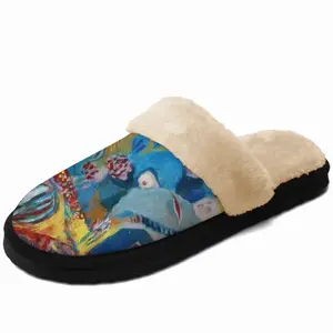 Men Sky Garden Fuzzy Slippers