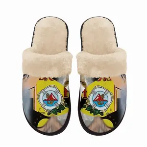 Men Hope And Anchor Fuzzy Slippers