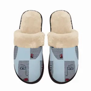 Men Untitled D Fuzzy Slippers