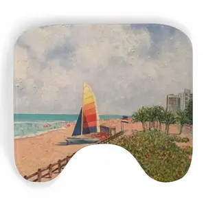 Sailboat On Miami Beach Toilet Bowl Mat