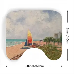 Sailboat On Miami Beach Toilet Bowl Mat