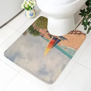 Sailboat On Miami Beach Toilet Bowl Mat