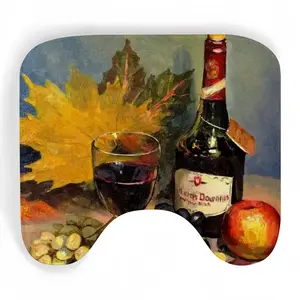 Bright Still Life With Wine Toilet Bowl Mat