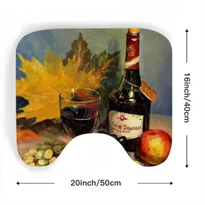 Bright Still Life With Wine Toilet Bowl Mat