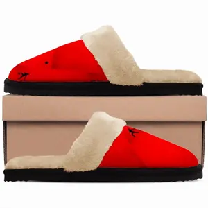 Men Deep Red (Decomposition) Fuzzy Slippers