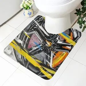 Lamborghini Wheel Crash Toilet Bowl Mat