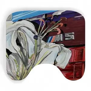 Bmw M5 And Flowers Toilet Bowl Mat