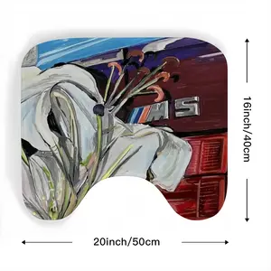 Bmw M5 And Flowers Toilet Bowl Mat