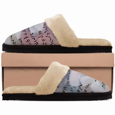 Men Watercolor B Fuzzy Slippers