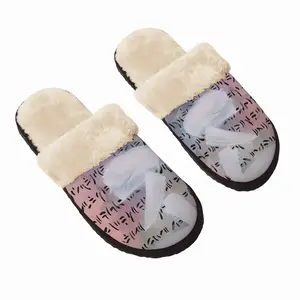 Men Watercolor B Fuzzy Slippers