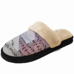 Men Watercolor B Fuzzy Slippers