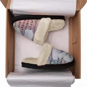 Men Watercolor B Fuzzy Slippers