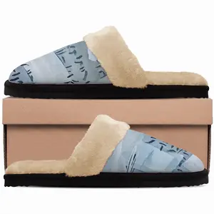 Men Watercolor - M - Shodo Fuzzy Slippers