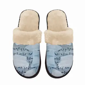 Men Watercolor - M - Shodo Fuzzy Slippers