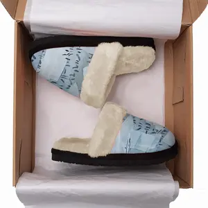 Men Watercolor - M - Shodo Fuzzy Slippers