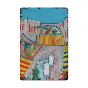 The Arab Market Retro Iron Painting (Vertical)