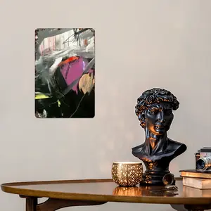 Black Rose Retro Iron Painting (Vertical)