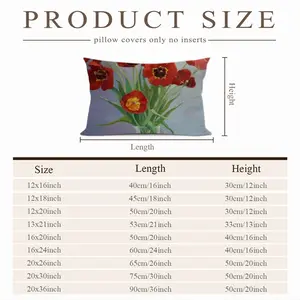 Tulips Polyester Pillow (Rectangle, Multi-Size)