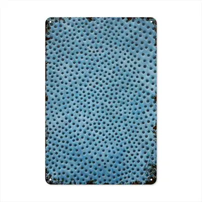 Holes Blue Retro Iron Painting (Vertical)