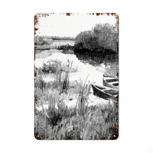 Backwater Retro Iron Painting (Vertical)