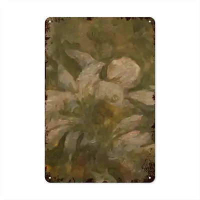 Magnolia Retro Iron Painting (Vertical)