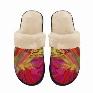 Men Tropical Series C Fuzzy Slippers