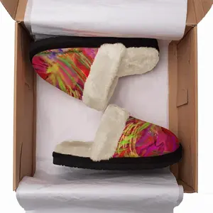 Men Tropical Series C Fuzzy Slippers