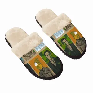 Men Identity Fuzzy Slippers