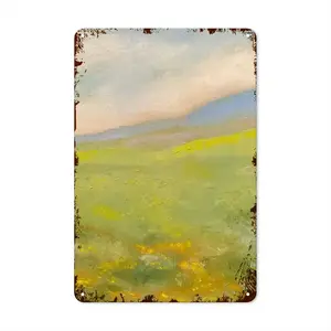 Flower Field Retro Iron Painting (Vertical)