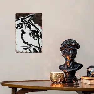 Two Profiles Retro Iron Painting (Vertical)