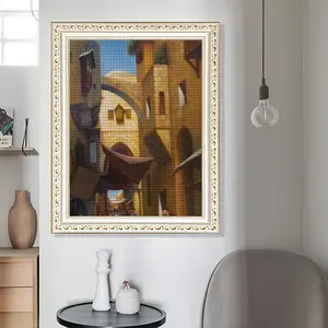 Old Jerusalem Jewish Quarter Round Diamond Painting (Multi-Size, Vertical)