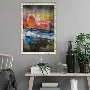 Sunset Round Diamond Painting (Multi-Size, Vertical)