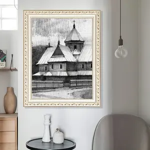 Church In The Carpathians Round Diamond Painting (Multi-Size, Vertical)