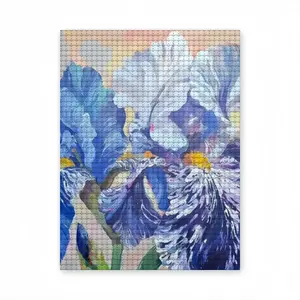 Irises Round Diamond Painting (Multi-Size, Vertical)