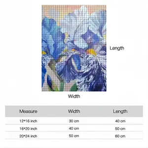 Irises Round Diamond Painting (Multi-Size, Vertical)