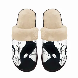 Men Rhea Royal Abstract Fuzzy Slippers