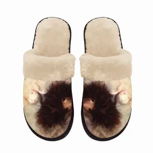 Men Hedgehog In The Fog Fuzzy Slippers