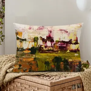 Blooming Cherry Trees Polyester Pillow (Rectangle, Multi-Size)