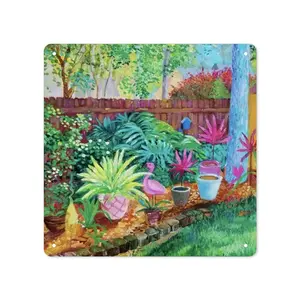 Backyard Garden Ii Square Iron Painting (Multi-Size)