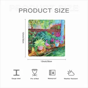 Backyard Garden Ii Square Iron Painting (Multi-Size)