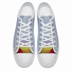 Men Fence Poppies Retro Canvas Shoes