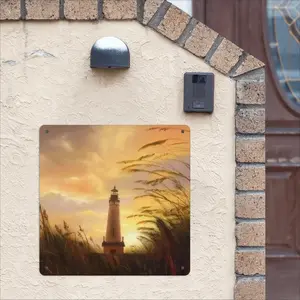 The Shine Of Lighthouse Outside Square Iron Painting (Multi-Size)