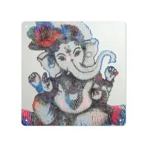 Ganesh Square Iron Painting (Multi-Size)